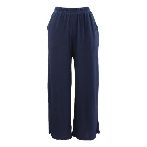 FIL Women's Pleated Culottes - Navy (7/8 length) [Size: 8]
