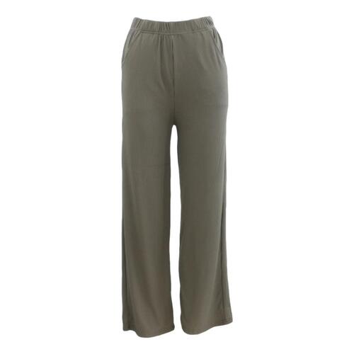 FIL Women's Pleated Palazzo Pants - Olive (Full length) [Size: 8]