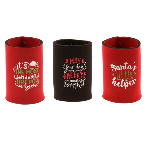 6x Christmas Stubby Holder