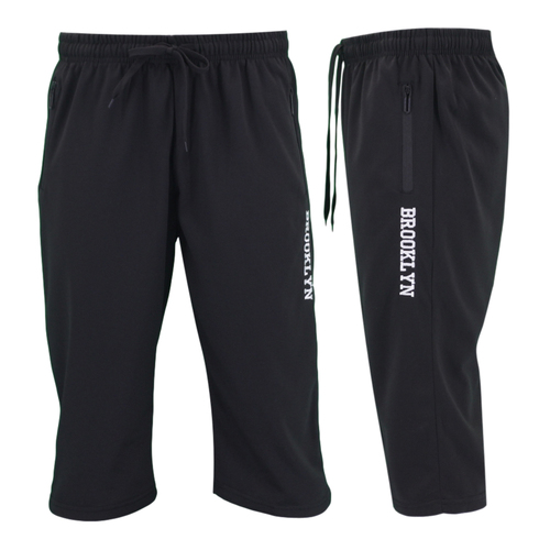 FIL Men's 3/4 Shorts w Zip Pockets- Black [Size: S]