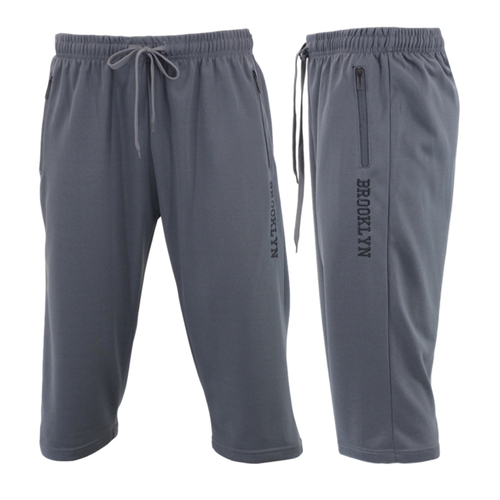 FIL Men's 3/4 Shorts w Zip Pockets- Charcoal [Size: S]