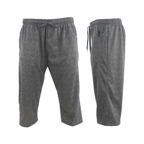 FIL Men's 3/4 Shorts w Zip Pockets- Dark Grey Marle [Size: S]