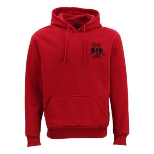 FIL Men's Pullover Hoodie - Best Dad Ever - Red [Size: S]