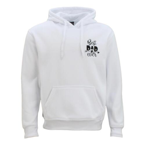 FIL Men's Pullover Hoodie - Best Dad Ever - White [Size: S]