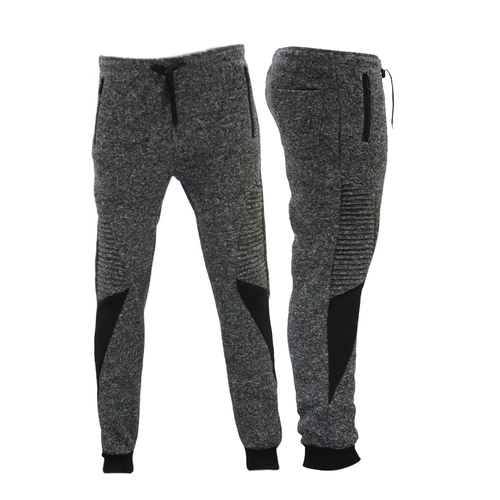 FIL Men's Skinny Jogger Gym Track Pants Zip Pockets - Dark Grey [Size: 2XL]