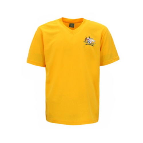 Adult Mens Sports Jersey Top T Shirt Australia Souvenir B/Gold [Size: L]