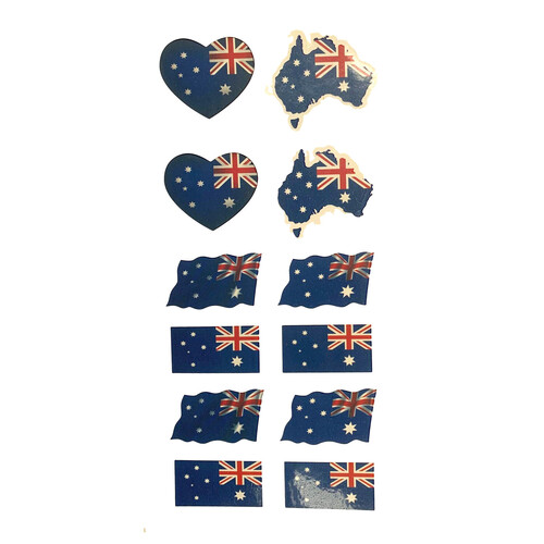 FIL Australia Day Flag Tattoo Temporary Sticker Australian Map Tats - F