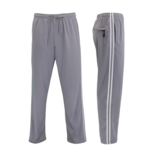 FIL Mens Lightweight Striped Track Pants - Cool Grey/White Stripes [Size: S]