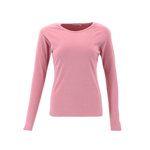 FIL Women's Long Sleeve Thermal Fleece T-Shirt - Pink [Size: 8]