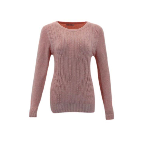 FIL Women's Knitted Crew Neck Sweater - Rust [Size: 8]