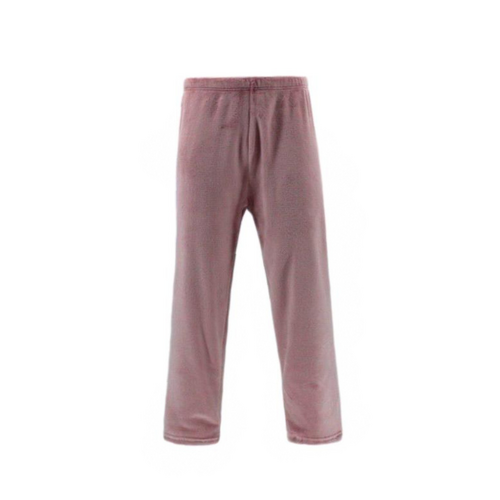 Mens Plush Fleece Pyjama Lounge Pants  - Pink [Size: S]