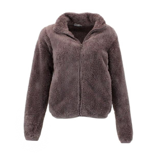 FIL Women's Sherpa Jacket Fleece Winter Warm Soft Teddy Coat - Coffee [Size: 8]