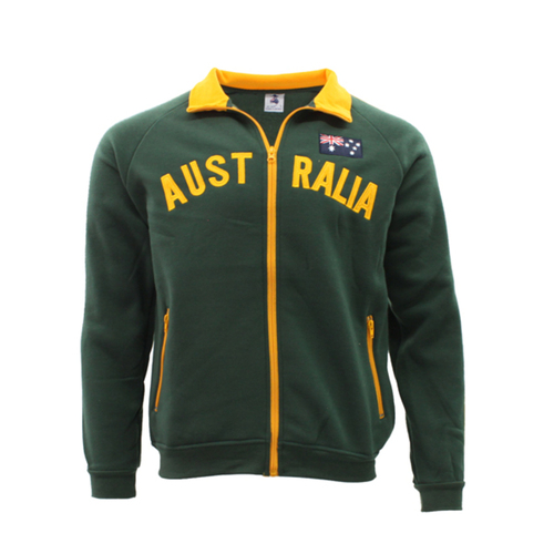 Adult Zip-up Jacket Jumper for Australia Day Souvenir /Green [Size: S]