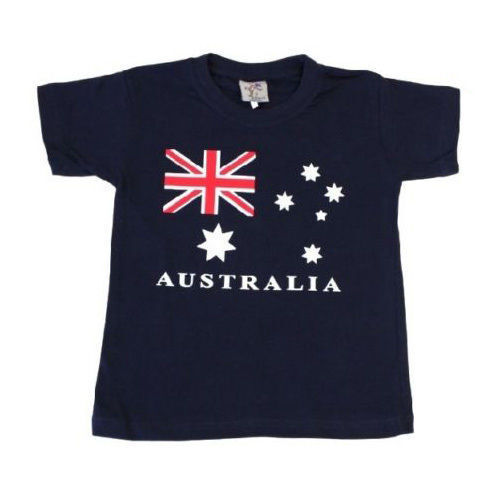 Kids Baby T Shirt Australian Australia Souvenir Cotton Flag Navy [Size: 2]