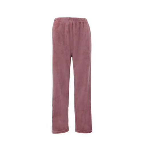 FIL Women's Soft Plush Lounge Pajama Pants Fleece Sleepwear - Rust [Size: 8]