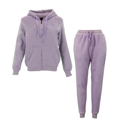 FIL Women's Fleece 2pc Set Hoodie Track Pants - Amour/Light Purple [Size: 10]