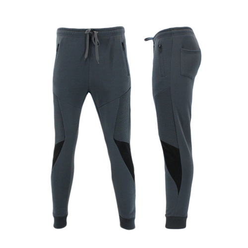 FIL Men's Fleece Track Pants Joggers Sweat Pants Zip Pocket/Charcoal [Size: S]