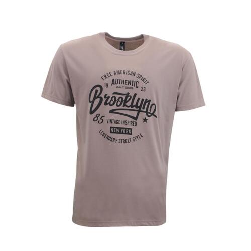 FIL Men's Cotton T-Shirt - Brooklyn- Mocha [Size: S]