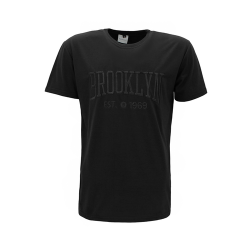 FIL Men's Embroidered Cotton T-shirt - Brooklyn/Black [Size: S]