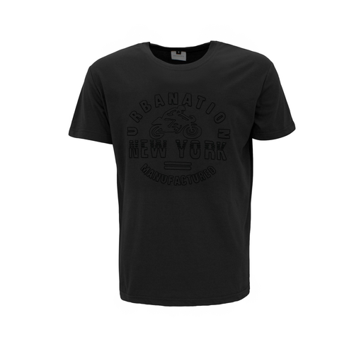 FIL Men's Embossed Cotton T-shirt - Urbanation/Black [Size: S]
