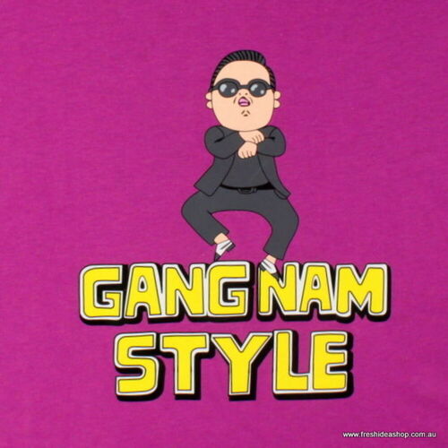FIL PSY inspired T-Shirt 100% Cotton - Gangnam Style - Mauve [Size: S]