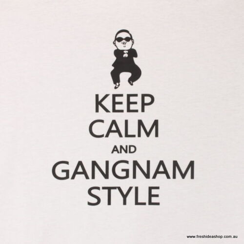 FIL PSY inspired T-Shirt 100% Cotton - Gangnam Style - White [Size: M]
