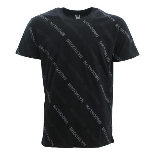 Unisex Cotton T-Shirt - BROOKLYN - Black [Size: S]