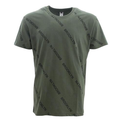 Unisex Cotton T-Shirt - BROOKLYN - Olive [Size: S]