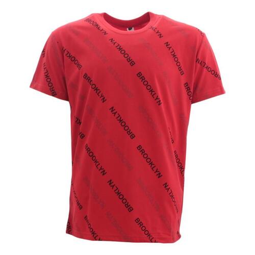 Unisex Cotton T-Shirt - BROOKLYN - Red [Size: S]