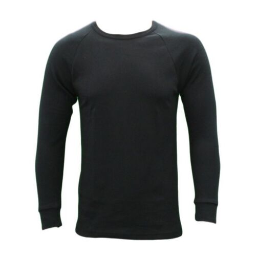 FIL Men's Cotton Long Sleeve Thermal Underwear - Men's Top - Black [Size: S]