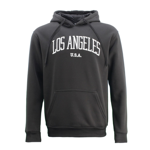FIL Men's Fleece Hoodie - LOS ANGELES/Black [Size: S]