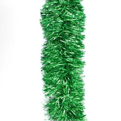 5x Luxury Christmas Tinsel Garland - Green Metallic