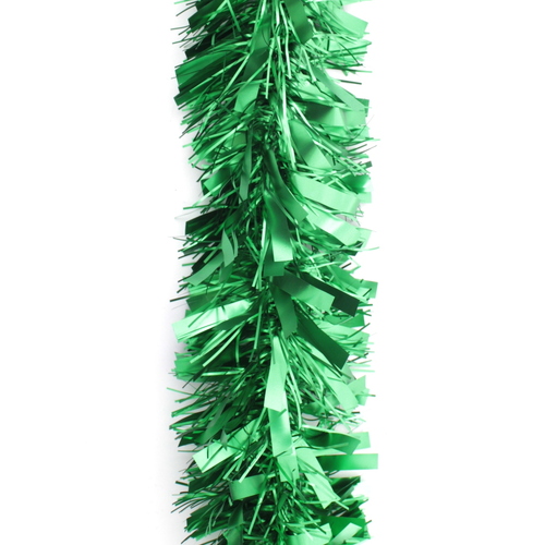 5x Luxury Christmas Tinsel Garland - Green Mixed Matt