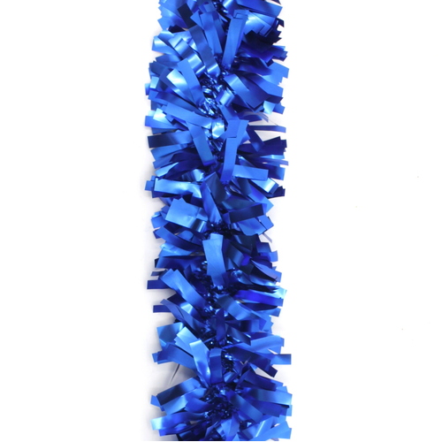 5x Luxury Christmas Tinsel Garland - Blue Thick Matt