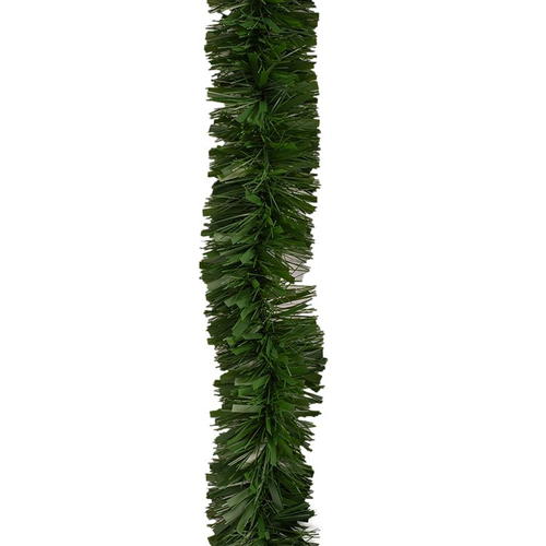 5x Luxury Christmas Tinsel Garland - Thick Green Mixed Matt (2M)