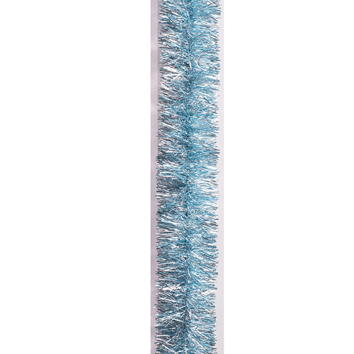 5x Luxury Christmas Tinsel Garland - Two Tone_Pale Blue Silver (2M)