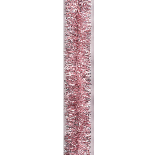 5x Luxury Christmas Tinsel Garland - Two Tone_Pale Pink Silver (2M)