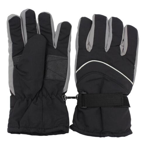 FIL Men's Insulated Ski Gloves - Dark Grey/Black