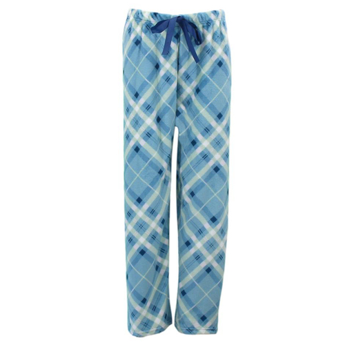 FIL Women's Plush Fleece Pyjama Lounge - Blue/Plaid [Size: 12-14]