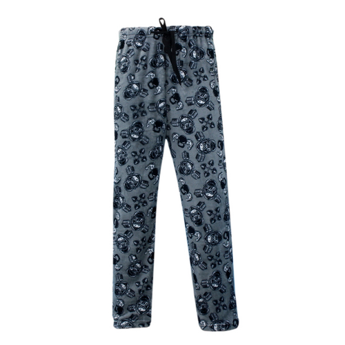 FIL Men's Plush Fleece Pyjama Lounge Pants - Grey/Gorilla Gym [Size: 2XL]