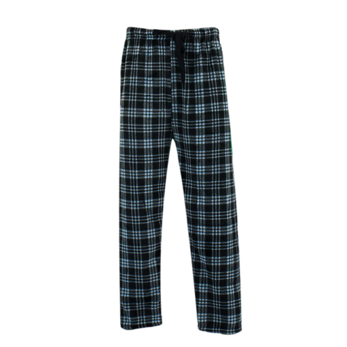 FIL Men's Plush Fleece Pyjama Lounge Pants - Green/Plaid [Size: 2XL]