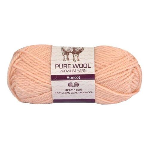 5x 50g Wool Knitting Yarn 3 Ply Super Soft Acylic - #978 Apricot