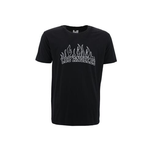 FIL Men's Cotton T-Shirt - Los Angeles B - Black [Size: S]