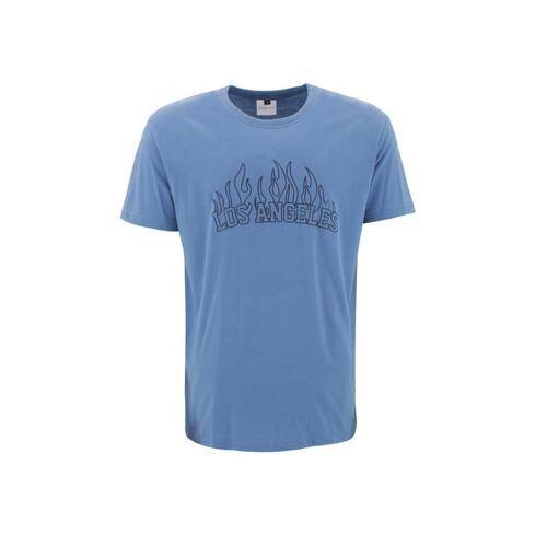 FIL Men's Cotton T-Shirt - Los Angeles B - Blue [Size: S]
