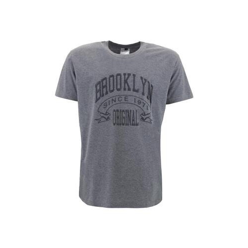 FIL Men's Cotton T-Shirt - Brooklyn B - Dark Grey [Size: S]